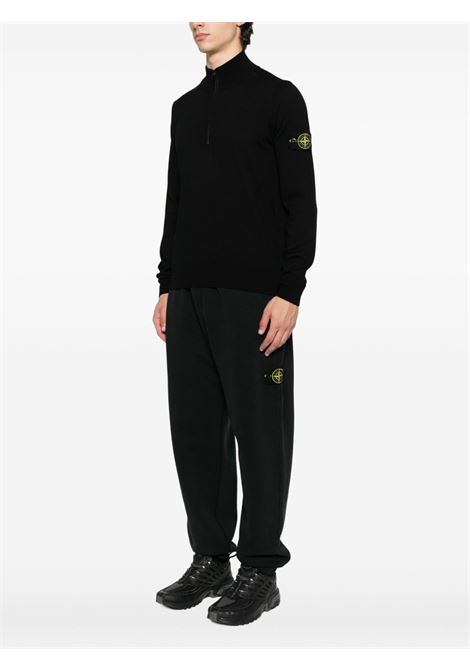 maglione half-zip uomo nero STONE ISLAND | K2S15 5100007 S00C4V0029
